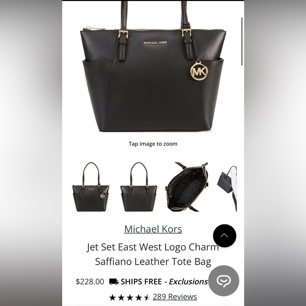 Michael Kors Jet Set Travel Purse Saffiano Leather